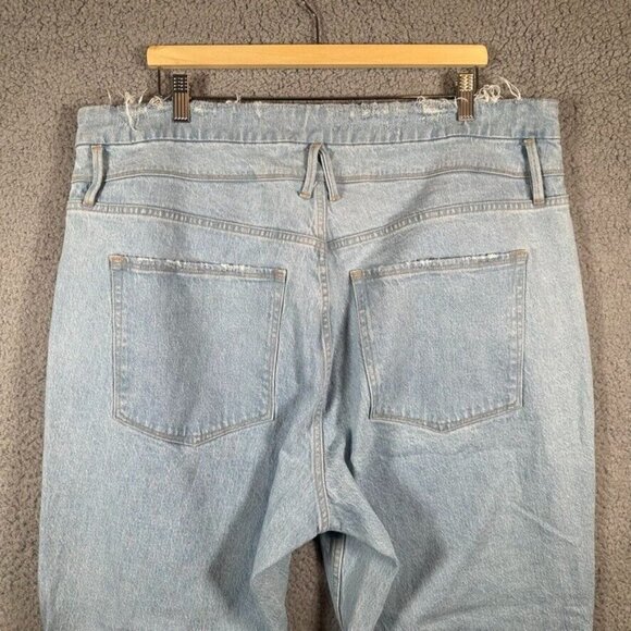 Good American Womens Plus Size 16 Blue High Rise Distressed Slim Fit Jeans - Picture 15 of 16